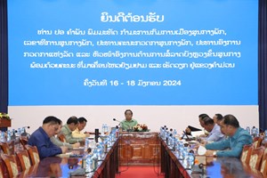 ປະທານຄະນະກວດກາສູນກາງພັກ ເຄື່ອນໄຫວຢ້ຽມຢາມ ແລະ ເຮັດວຽກ ຢູ່ແຂວງຄຳມ່ວນ 