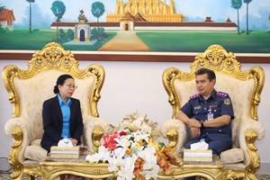 ຫົວໜ້າ ອອປສ ຕ້ອນຮັບການເຂົ້າຢ້ຽມຂໍ່ານັບຂອງຮອງປະທານສສຍລ