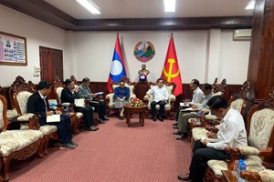 ຮອງລັດຖະມົນຕີກະຊວງ ຍທຂ ຕິດຕາມໂຄງການກໍ່ສ້າງລະບົບນໍ້າປະປາເມືອງລະມາມ 