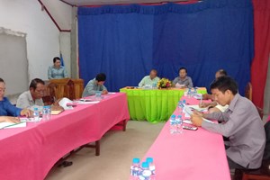 ເມືອງພຽງ ສະຫຼູບການຈັດຕັ້ງປະຕິບັດວຽກງານຄຸ້ມຄອງກອງທຶນໄພພິບັດ