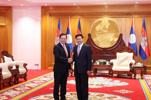 ປະທານປະເທດຕ້ອນຮັບນາຍົກລັດຖະມົນຕີກຳປູເຈຍ