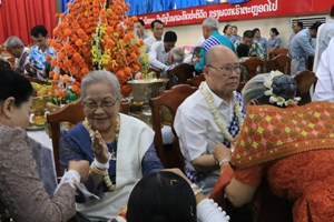 ຫ້ອງວ່າການແຂວງວຽງຈັນ ຈັດພິທີບາສີສູ່ຂວັນ ປີໃໝ່ລາວ ພສ 2567.