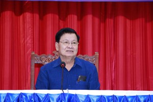 ສະຫາຍ ເລຂາທິການໃຫຍ່ ຢ້ຽມຢາມ ແລະ ເຮັດວຽກຢູ່ແຂວງວຽງຈັນ