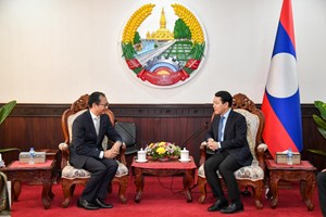 ທ່ານ ສະເຫຼີມໄຊ ກົມມະສິດ ຕ້ອນຮັບການເຂົ້າຢ້ຽມຂ່ຳນັບຂອງ ທູດປະເທດເພື່ອນມິດ