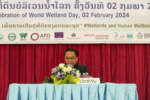 ລັດຖະບານແລະອົງການ WCS ສົ່ງເສີມການອະນຸລັກສັດປ່າໃນໂອກາດວັນທີ່ດິນບໍລິເວນນ້ຳໂລກ