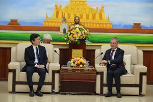 ຫົວໜ້າ ຄຕພ ຕ້ອນຮັບການເຂົ້າຢ້ຽມຂໍ່ານັບອໍາລາ ຂອງ ທູດຍີ່ປຸ່ນ ປະຈໍາ ສປປ ລາວ