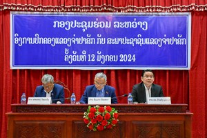 ແຂວງຈຳປາສັກແລະ ສພຂ ປຶກສາຫາລືເນື້ອໃນຈະລາຍງານຕໍ່ກອງປະຊຸມສະພາປະຊາຊົນແຂວງ