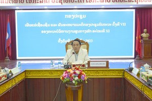 ສະຫວັນນະເຂດເຜີຍແຜ່ເຊື່ອມຊຶມ ມະຕິກອງປະຊຸມຄົບຄະນະຄັ້ງທີ VII ຂອງຄະນະບໍລິຫານງານສູນກາງພັກ ສະໄໝທີ XI