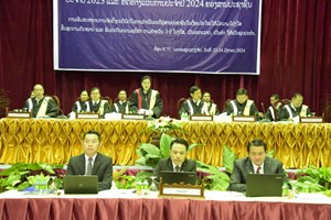 ກອງປະຊຸມສະຫຼຸບການເຄື່ອນໄຫວວຽກງານ ປີ 2023 ແລະ ທິດທາງແຜນການ ປີ 2024 ຂອງສານປະຊາຊົນ