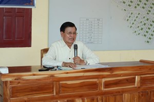 ທ່ານ ທອງລຸນ ສີສຸລິດ ຢ້ຽມຢາມ ແລະ ໂອ້ລົມປະຊາຊົນບ້ານບວມອໍ້