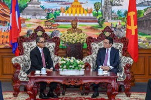 ເຈົ້າແຂວງຈຳປາສັກ ຕ້ອນຮັບເອກອັກຄະລັດຖະທູດມາເລເຊຍ ປະຈຳລາວ ຄົນໃໝ່