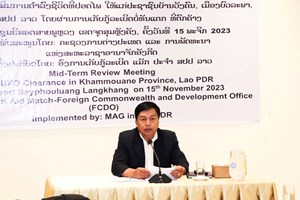 ສະຫຼຸບເຄິ່ງໂຄງການເກັບກູ້ລະເບີດບໍ່ທັນແຕກທີ່ຕົກຄ້າງຢູ່ເມືອງບົວລະພາ