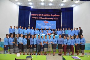 ກຳມະບານພະແນກ ຖວທ ແຂວງວຽງຈັນ ສະຫຼຸບການຈັດຕັ້ງປະຕິບັດເນື້ອໃນຂໍ້ແຂ່ງຂັນ 5 ເປັນເຈົ້າ