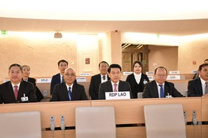 ທ່ານ ສະເຫຼີມໄຊ ກົມມະສິດ ເຂົ້າຮ່ວມໃນວາລະອະພິປາຍລະດັບສູງ ກອງປະຊຸມສະພາສິດທິມະນຸດ