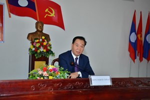 ການນຳສາມຫ້ອງວ່າການ ພົບປະໂອ້ລົມ ນາຍ ແລະ ພົນທະຫານ ກອງພັນໃຫຍ່ 661