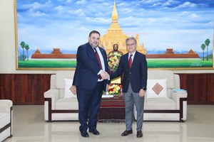 ຫົວໜ້າ ຄຕພຕ້ອນຮັບຮອງລັດຖະມົນຕີກະຊວງການຕ່າງປະເທດເບລາຣຸດຊີ