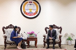 ທ່ານ ໄພວີ ສີບົວລິພາຕ້ອນຮັບທູດອິນໂດເນເຊຍ ປະຈຳ ສປປລາວ