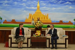 ຫົວໜ້າ ຄຕພ ຕ້ອນຮັບການເຂົ້າຢ້ຽມຂໍ່ານັບຂອງທູດອົສຕຣາລີຄົນໃໝ່