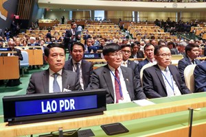 ທ່ານ ສະເຫຼີມໄຊ ກົມມະສິດ ພ້ອມຄະນະຜູ້ແທນ ລາວ ເຂົ້າຮ່ວມກອງປະຊຸມພາກອະພິປາຍທົ່ວໄປຂອງສະມັດຊາໃຫຍ່