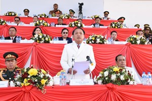 ສະຫວັນນະເຂດສະຫຼອງວັນສ້າງຕັ້ງກອງທັບ ຄົບຮອບ 75 ປີ