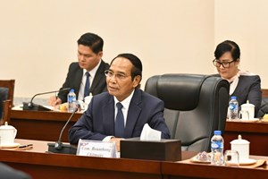 ທ່ານບຸນທອງ ຈິດມະນີຕ້ອນຮັບ ຄະນະຜູ້ແທນສະພາທີ່ປືກສາການເມືອງທົ່ວປະເທດຈີນ