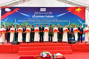 ເປີດນຳໃຊ້ເສັ້ນທາງ ຈາກເທສະບານເມືອງໄຊຈໍາພອນ - ດ່ານນໍ້າອອນ