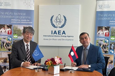 ສປປ ລາວ ແລະ ອົງການ IAEA ຮ່ວມລົງນາມເອກະສານຂອບການຮ່ວມມືສະບັບທີ 3