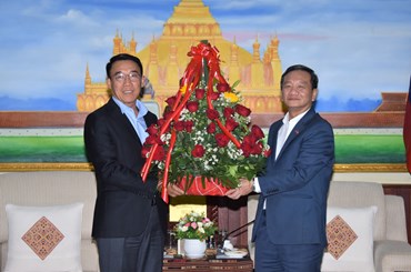 ທູດຫວຽດນາມ ເຂົ້າອວຍພອນ ຄຕພ ໃນໂອກາດປີໃໝ່ລາວ ພສ 2569