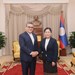 ຮອງປະທານປະເທດ ຕ້ອນຮັບທູດລັດປາແລັດສະຕິນ ເຂົ້າຢ້ຽມອໍາລາ