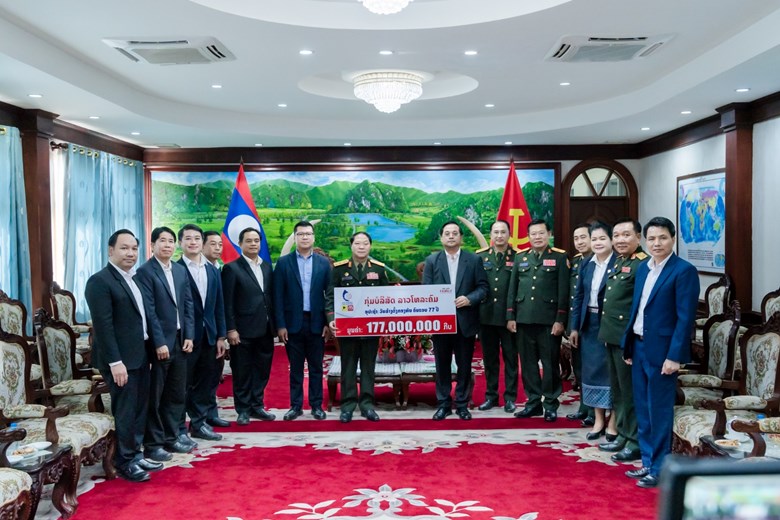 ບໍລິສັດລາວໂທລະຄົມ ເຂົ້າອວຍພອນ ແລະ ຊຸກຍູ້ ວັນສ້າງຕັ້ງກອງທັບປະຊາຊົນລາວ