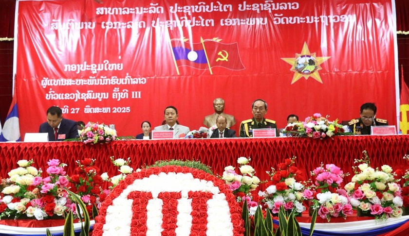 ໄຂກອງປະຊຸມໃຫຍ່ ຜູ້ແທນສະຫະພັນນັກຮົບເກົ່າ ແຂວງໄຊສົມບູນ ຄັ້ງທີ lll