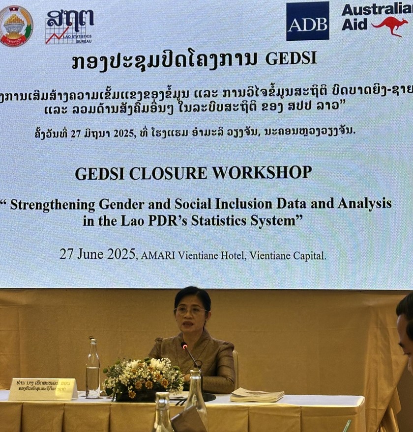 ສູນສະຖິຕິແຫ່ງຊາດບັນລຸການປັບປຸງລະບົບຂໍ້ມູນສະຖິຕິບົດບາດຍິງ-ຊາຍ