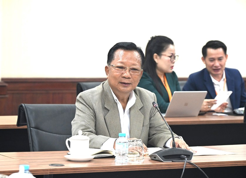 ພົອ ຈັນສະໝອນ ຈັນຍາລາດ ຊີ້ນຳກອງປະຊຸມປຶກສາຫາລືວຽກງານຄຸ້ມຄອງໄພພິບັດ