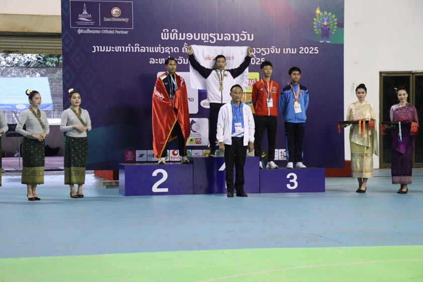 ປັນຈັກສີລັດ ຄໍາມ່ວນໄດ້ທັງໝົດ 4 ຫຼຽນໃນງານມະຫະກຳກິລາແຫ່ງຊາດຄັ້ງທີ XII