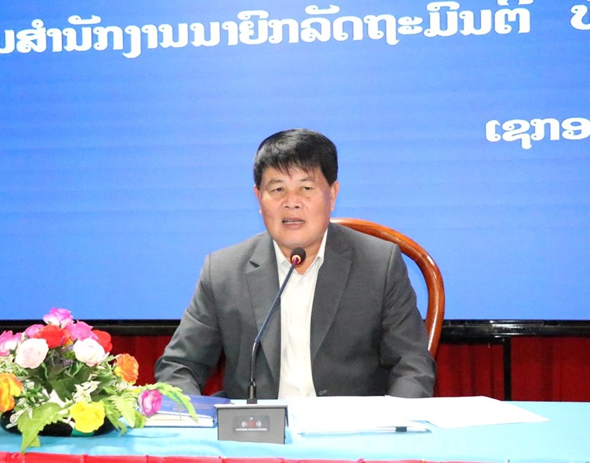 ຫົວໜ້າຫ້ອງວ່າການສໍານັກງານນາຍົກລັດຖະມົນຕີ ຊຸກຍູ້ວຽກງານປັບປຸງກົງຈັກການຈັດຕັ້ງ ຢູ່ແຂວງເຊກອງ