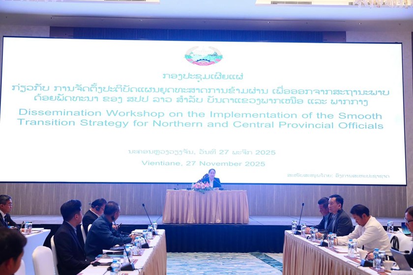 ເຜີຍແຜ່ແຜນຍຸດທະສາດການຂ້າມຜ່ານຂອງ ສປປ ລາວ ອອກຈາກສະຖານະພາບດ້ອຍພັດທະນາ