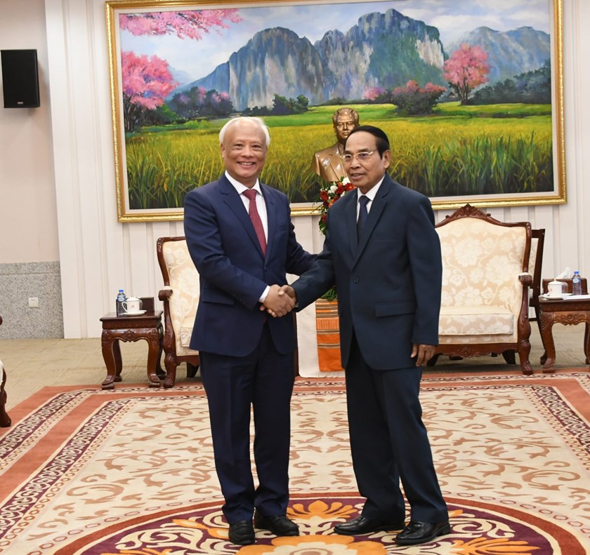 ຄະນະຜູ້ແທນ ຄະນະສັນຕິພາບຫວຽດນາມ ຢ້ຽມຢາມ ແລະ ເຮັດວຽກ ຢູ່ ສປປ ລາວ