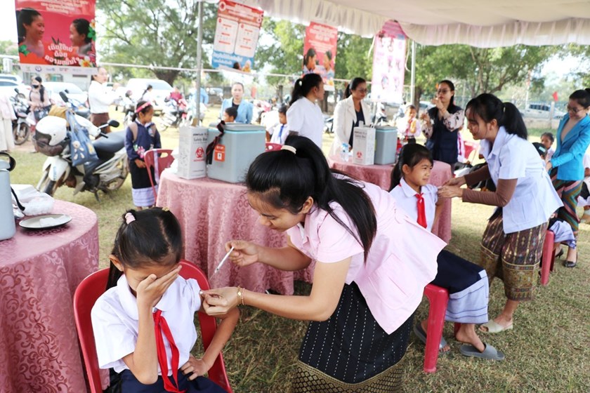 ເມືອງລະມາມ ເປີດຂະບວນການສັກວັກຊີນກັນມະເຮັງປາກມົດລູກ