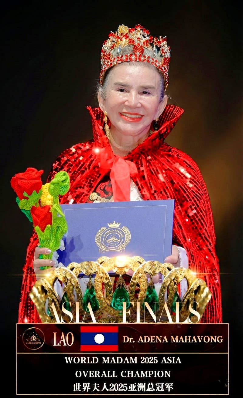 ທ່ານ​ນາງ ອາ​ດີ​ນາ ມະຫາວົງ ໄດ້​ຮັບ​ລາງວັນ THE WORLD MADAM 2025