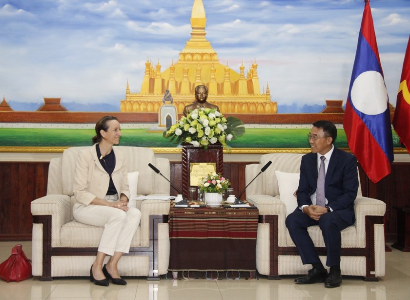 ຫົວໜ້າ ຄຕພ ຕ້ອນຮັບເອກອັກຄະລັດຖະທູດຝຣັ່ງຄົນໃໝ່ ປະຈໍາ ສປປ ລາວ