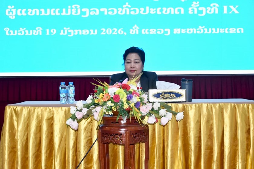 ປະທານສູນກາງສະຫະພັນແມ່ຍິງລາວ ເຜີຍແຜ່ຜົນສໍາເລັດກອງປະຊຸມໃຫຍ່ແມ່ຍິງທົ່ວປະເທດ ທີ່ແຂວງສະຫວັນນະເຂດ