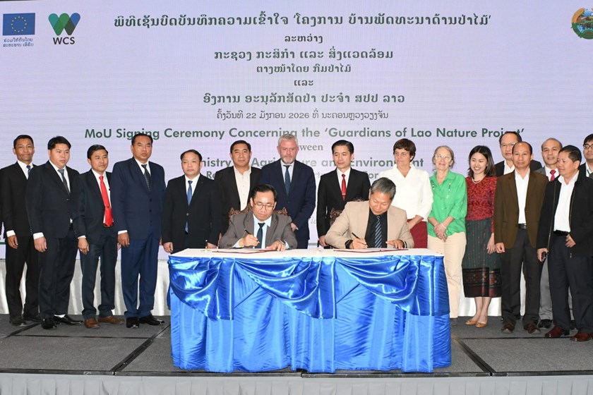 ເຊັນບົດບັນທຶກຄວາມເຂົ້າໃຈ ໂຄງການ “ບ້ານພັດທະນາດ້ານປ່າໄມ້”