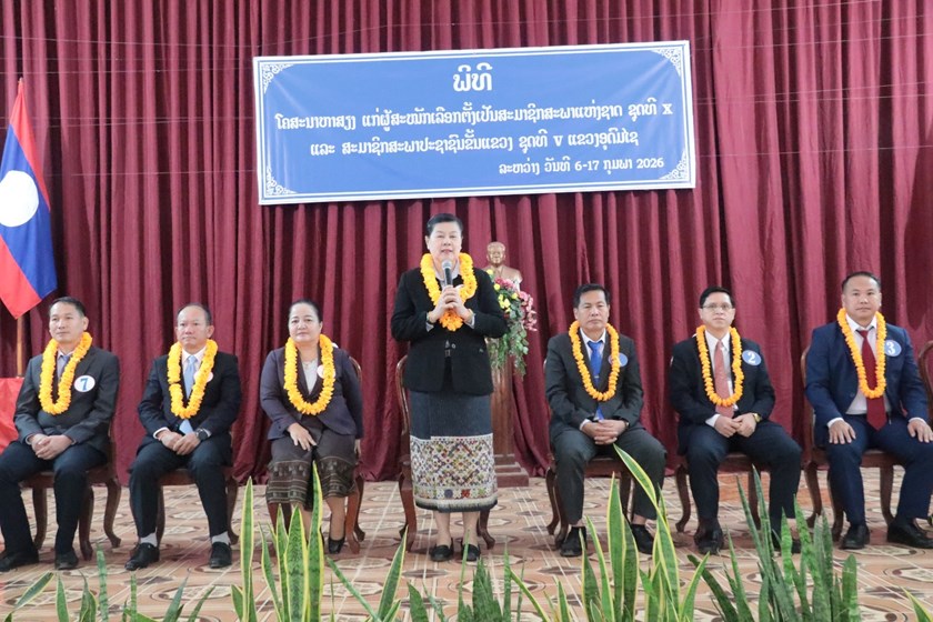 ຜູ້ສະໝັກຮັບເລືອກຕັ້ງ ສສຊ ຊຸດທີ X ແລະ ສສຂ ຊຸດທີ V ເຄື່ອນໄຫວພົບປະຜູ້ມີສິດເລືອກຕັ້ງ ຢູ່ເມືອງງາ  