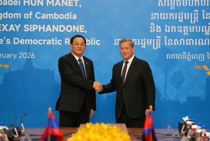 ນາຍົກລັດຖະມົນຕີ ລາວ-ກໍາປູເຈຍ ພົບປະປຶກສາຫາລືເສີມຂະຫຍາຍການພົວພັນຮ່ວມມືສອງຝ່າຍ