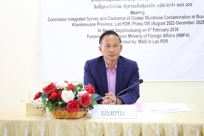 ອົງການເກັບກູ້ລະເບີດແມັກ ສະຫຼຸບທ້າຍໂຄງການສໍາຫຼວດ ແລະ ກວດກູ້ຜົນກະທົບຈາກລະເບີດລູກຫວ່ານ ຢູ່ເມືອງບົວລະພາ