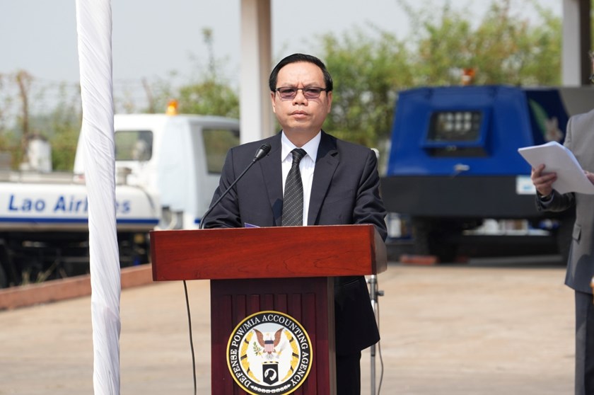 ພິທີມອບ-ຮັບ ສິ່ງເສດເຫຼືອຂອງທະຫານອາເມຣິກາທີ່ຫາຍສາບສູນໃນປາງສົງຄາມຢູ່ລາວ