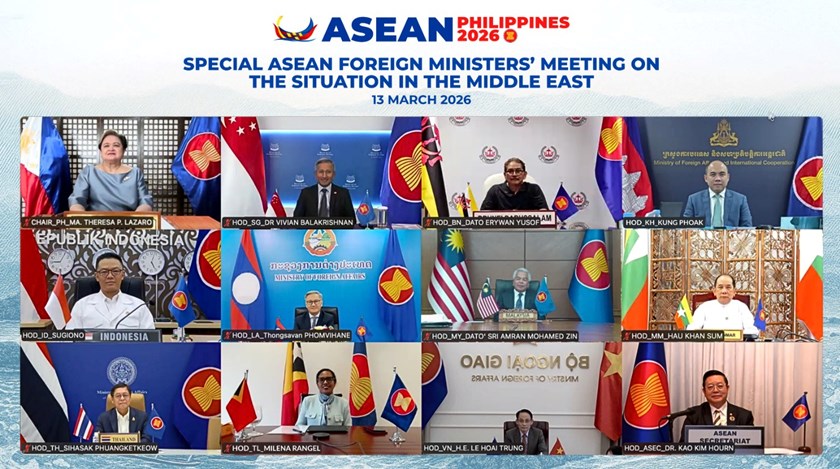 ລັດຖະມົນຕີຕ່າງປະເທດອາຊຽນ ຫາລືກ່ຽວກັບສະ​ຖາ​ນະ​ການ​ຢູ່​ພາກ​ພື້ນ​ຕາ​ເວັນ​ອອກ​ກາງ