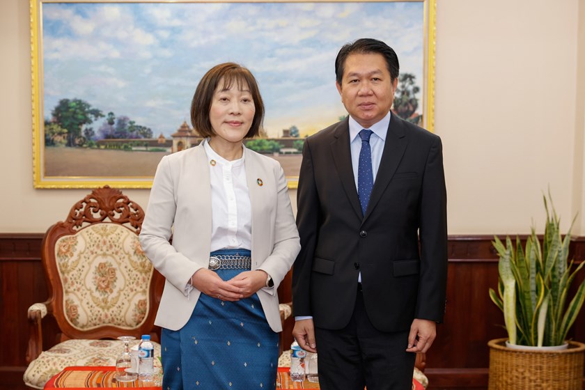 ທ່ານຮອງລັດຖະມົນຕີກະຊວງການຕ່າງປະເທດ ຕ້ອນຮັບການເຂົ້າຢ້ຽມຂໍ່ານັບ  ຂອງຜູ້ອໍານວຍການອົງການ ສປຊ