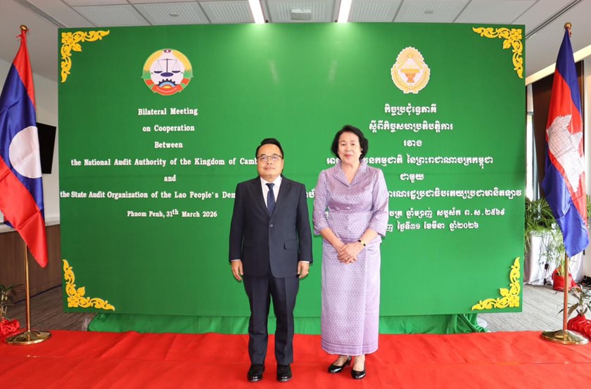 ຄະນະຜູ້ແທນອົງການກວດສອບແຫ່ງລັດ ຢ້ຽມຢາມ ແລະ ເຮັດວຽກທີ່ກຳປູເຈຍ