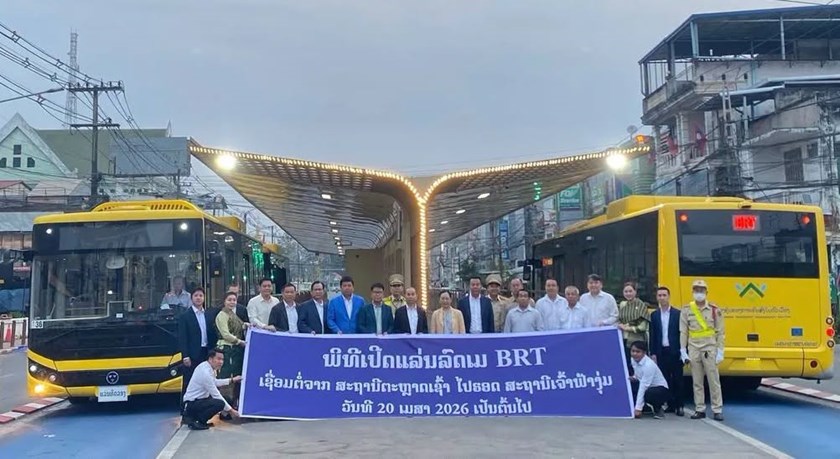 ເປີດນໍາໃຊ້ລົດເມດ່ວນ BRT ຢ່າງເປັນທາງການ